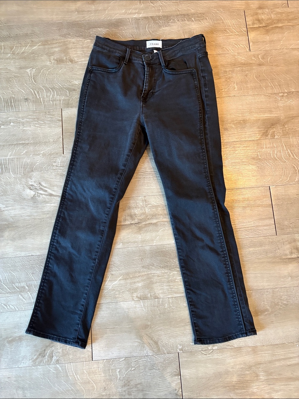 Frame Denim Black “Le Straight” Straight Leg Jeans Size 29
